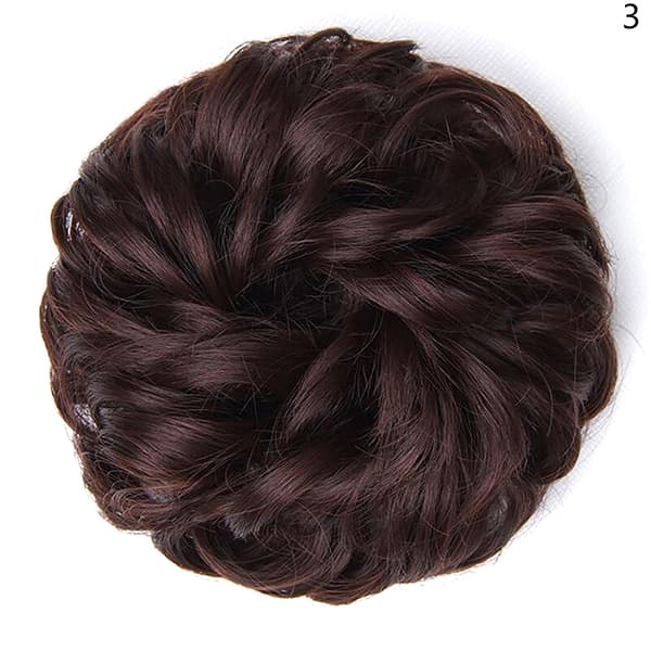 Syntetisk hårbolle paryk Hestehale hårforlængelse Scrunchie Elasti 2