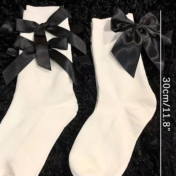 Dame JK Sløjfe Sokker Sommer Hvid og Kawaii Harajuku Sweet Lolita A2
