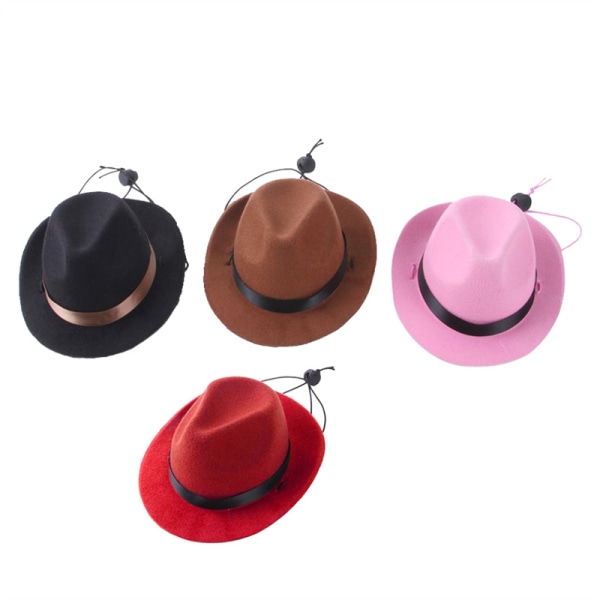 Koira Cowboy Hat Päähineet Kissan Hauskat Päähineet Puku Photo Props black