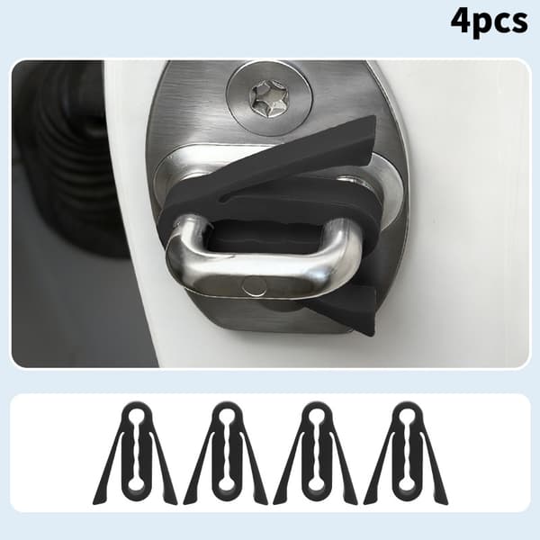 Bildörr Absorber Universal Bildörrspänne Ljudisolerande Dämpare Black 4pcs