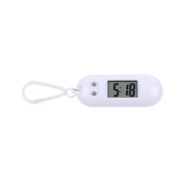 Mini Elektronisk Student Oval Digital Klokke Tid Viser Klokke H White