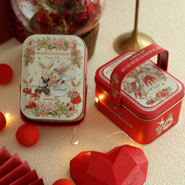 Vintage pieni matkalaukku säilytys Tin Metal Candy Box Gift Box Coo A2