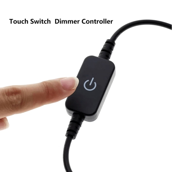 LED Strip Touch Dimmer Lysstyrkekontroll LED Dimmer Switch Dim Black