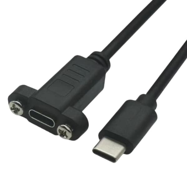 1 st. panelmonterad USB-C-förlängningskabel med skruv A4