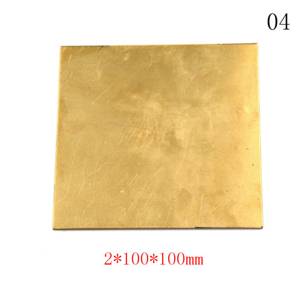 Messing metall tynn plate folieplate 2*100*100mm