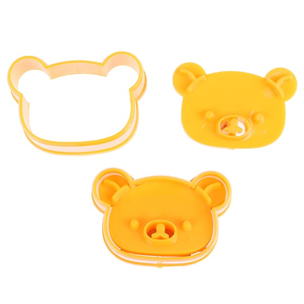 3 stk/sett e Bear Sandwich Mold Brødkake Biscuit Embossing Devi