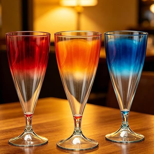 Klare vinglass gjenbrukbare plastcocktailkopper avtakbare for A2