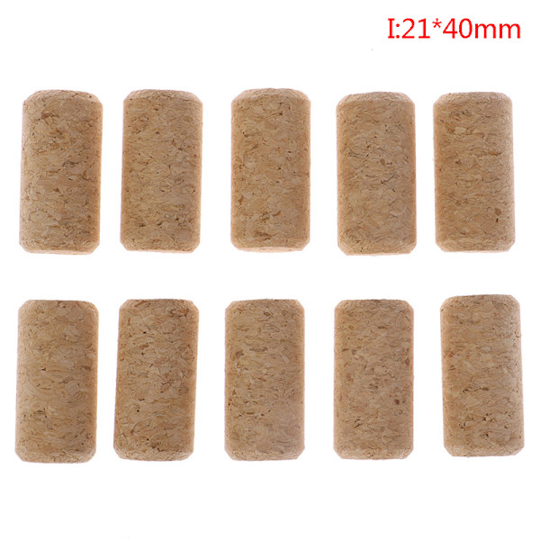 10 Pcs Wine Corks Stopper Reusable Functional Portable Sealing I:21*40 mm