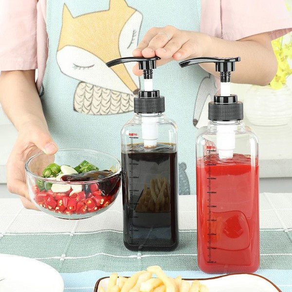Kaffe sirap bi dropp pump dispenser set med skala honungsburk C small