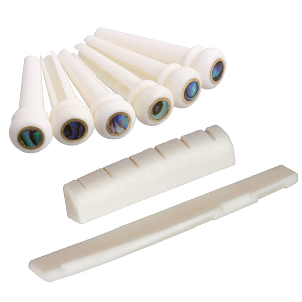 String Guitar Bone Guitar Bridge Pins Sadel Nut Ivory Akustisk