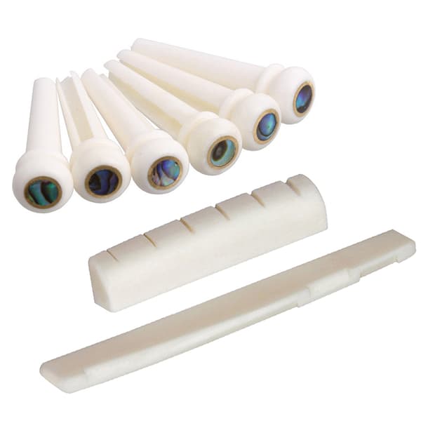 String Guitar Bone Guitar Bridge Pins Sadelmøtrik Ivory Akustisk