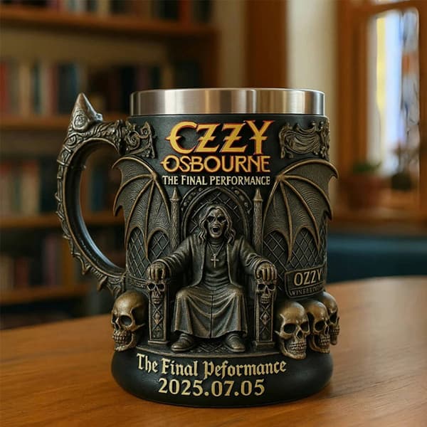 Halloween 3D Harpiks Ozzy Krus Osbourne Mindekrus Rustfrit Stål A