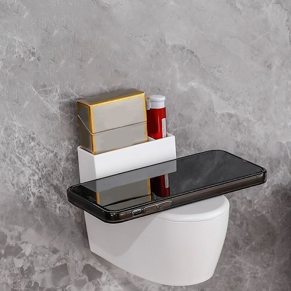 Creative Toalett Askfat Hem Badrum Case Med Lock Wa White