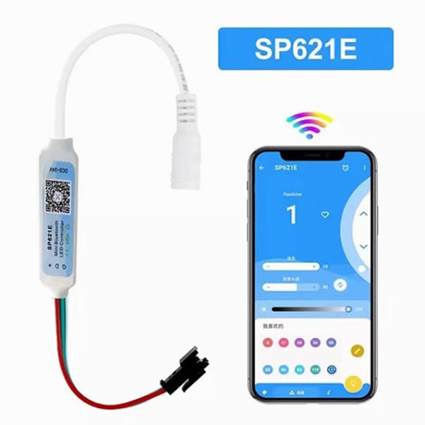 SP621E Mini Bluetooth RGB Controller Til LED Strip Lys Kontr