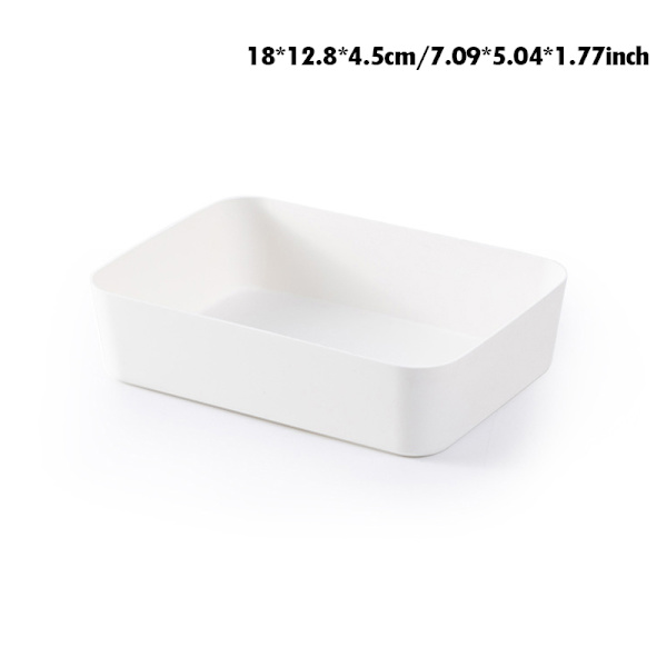 Förvaringslåda Skrivbord Kosmetisk Förvaringsbricka Smink Kläder Bord white S