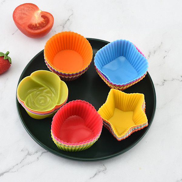 5 stk Silikonform Cupcake Kake Muffin Kopp Bakeware Nons C