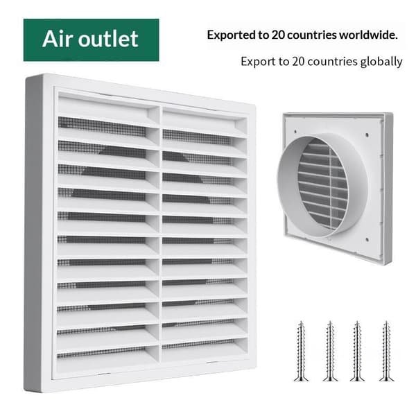 1 stk ventilasjonsrist PP luftavtrekk for veggtak A2