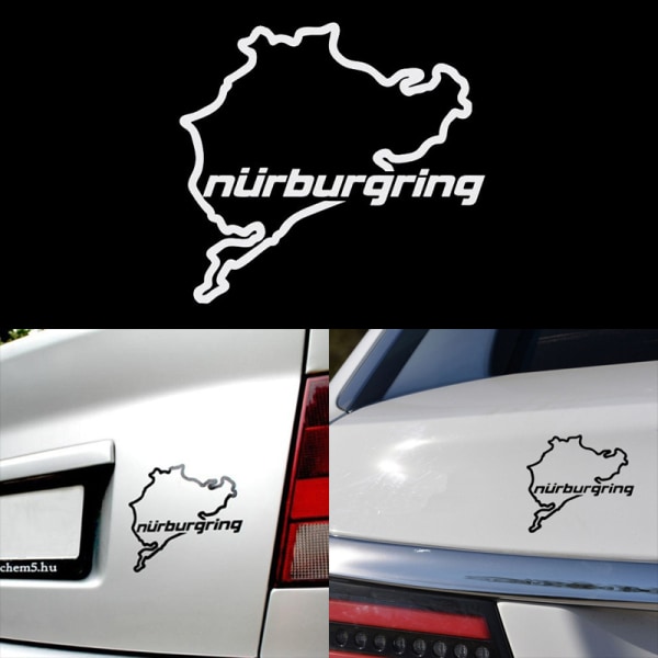 Car Styling Racing Road Nurburgring Creative Fashion Window White