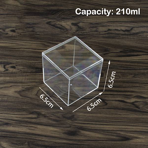 Firkantet Høj Transparent Plastic Box Betta Breeding Box Mini Can A2