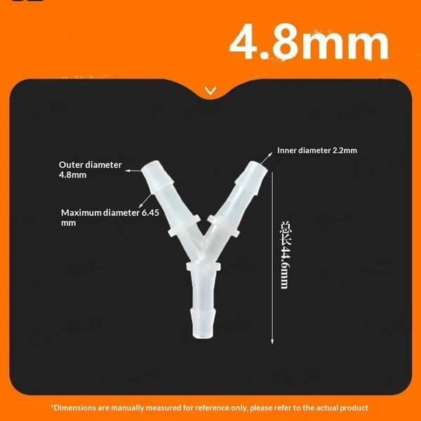 Y-formet trevejsforbindelse 1,6~6,4 mm vandfordeler olie akvarium A3