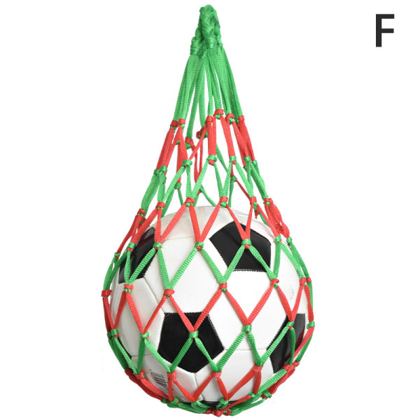 Fotbollsnätväska Nylon Fet förvaringsväska Single Ball Carry Porta F