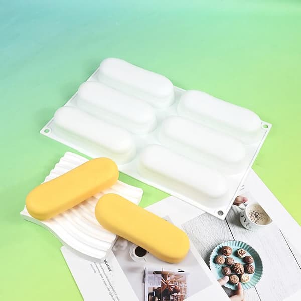 Lang strimmel silikone mousse kageform oval bageform wienerbrød M B