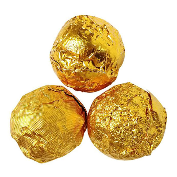 100 st folie godispaket papper choklad aluminium godis socker Gold