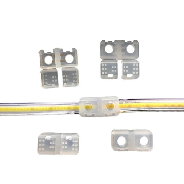 5 stk. COB LED Strip-stik Stabil forbindelse Klar skal til White 5pcs