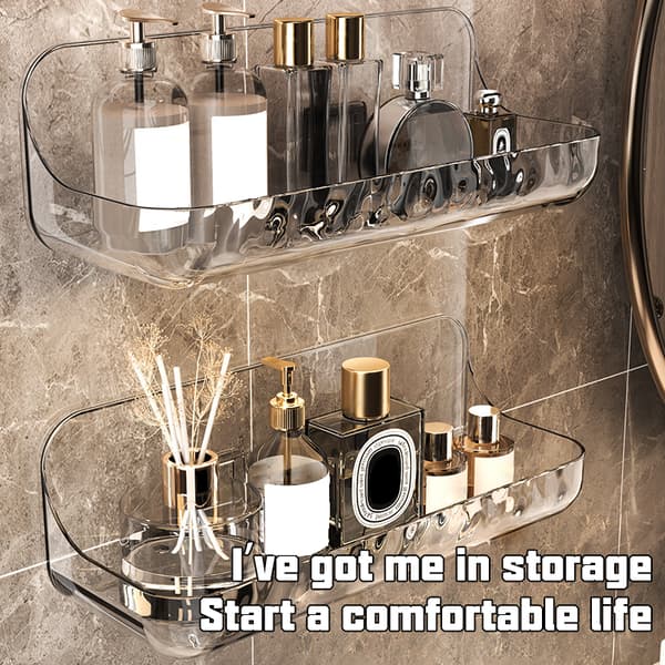 Badrum Makeup Organizer Ingen borrning Kök Förvaringsställ Bath Large