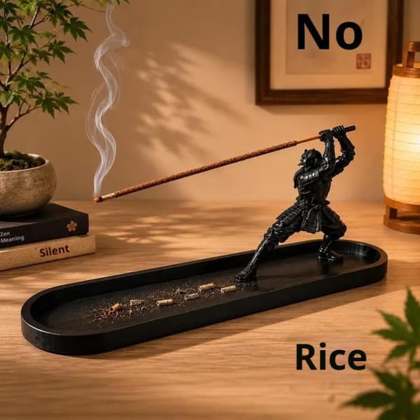 1 stk. røgelsesbakke med røgelsespindholder i Katana-stil