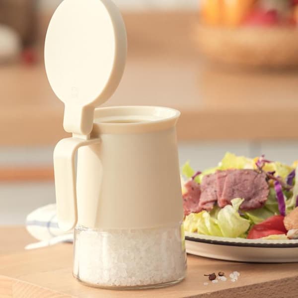 Kryddflaska Förseglad Salt Sockerburk Glas Kryddförvaring A2