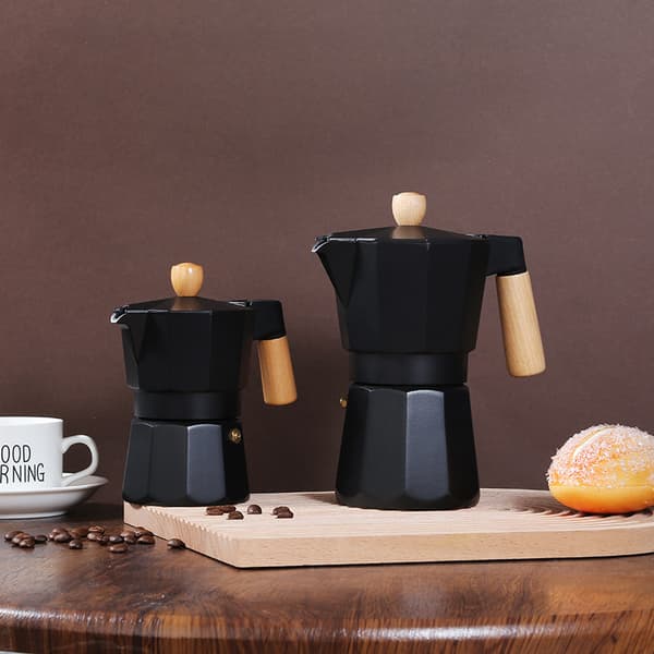 Espresso Moka Pot i aluminium til komfur B