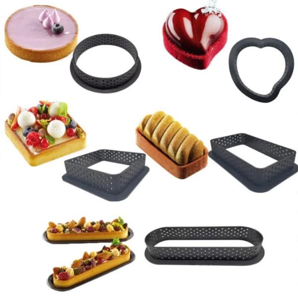 1 stk husholdnings DIY tertering non-stick perforert kake pai mous A2