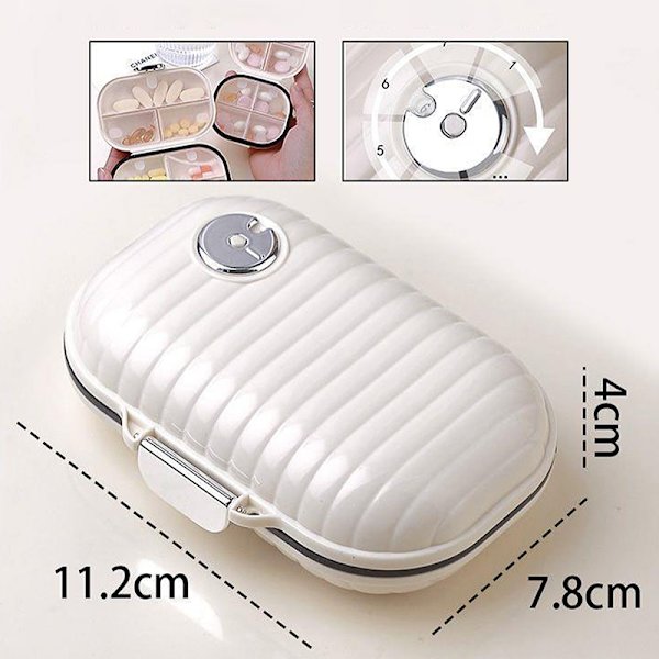 Pill Organizer Mini Oppbevaring Ukentlig Tablettbeholder Forseglet Trav large size