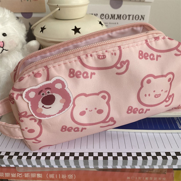Vetoketjullinen case ja pehmeä Strawberry Bear case ja karhukotelo A2