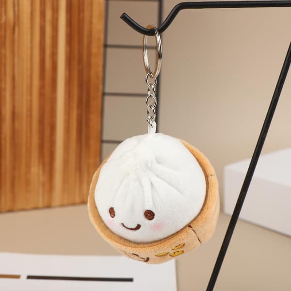 Pehmeä pieni pulla-avaimenperä Kawaii-simulaatio sarjakuva pehmohahmo