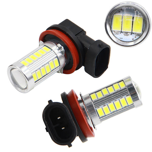2kpl Auton 33SMD Sumulamppu Päiväajovalolamppu White H11