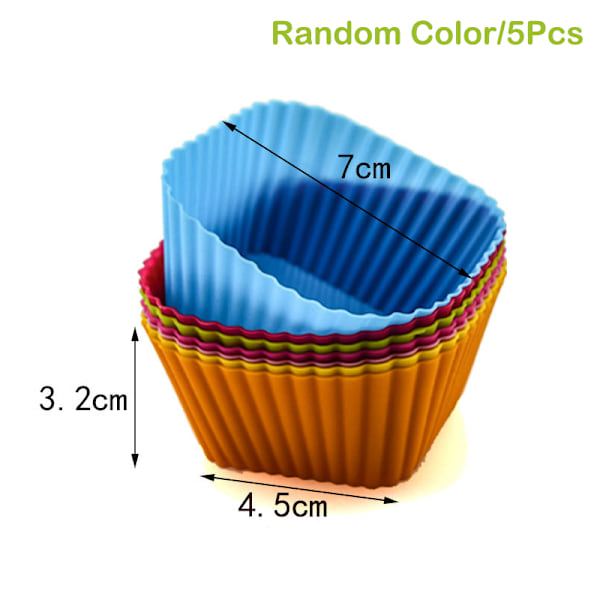 5 st silikonformar Cupcake Cake Muffin Cup Bakform Nons E