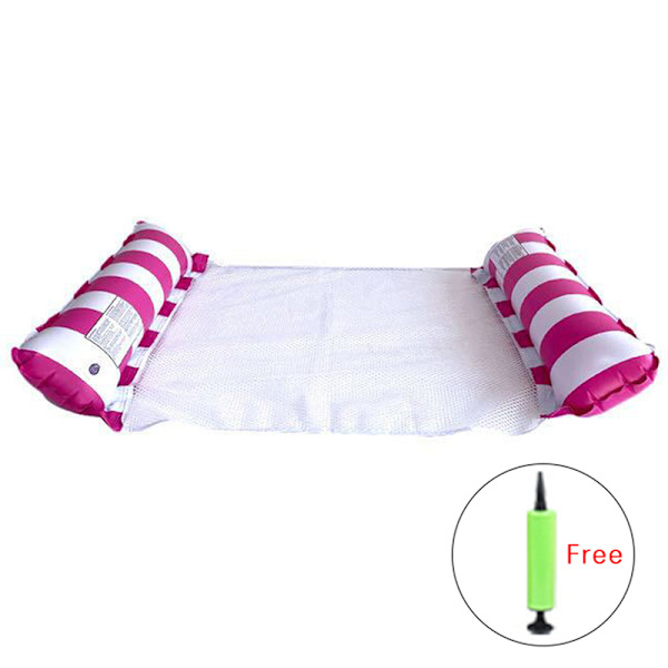 Vikbar flytande vattenhängmatta med inflator Float Lounger Inf Rose red