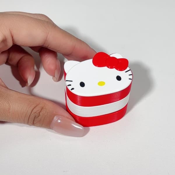 1 st dockskåp HelloKitty roterande förvaringslåda modell docktillbehör Red