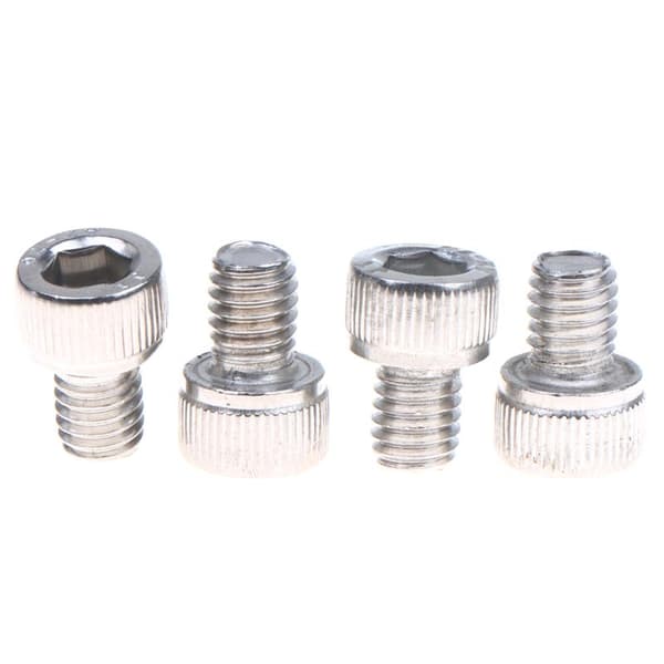 10 stk. DIN912 M6*8 304 rustfrit stål unbrakobolt sekskant H Silver