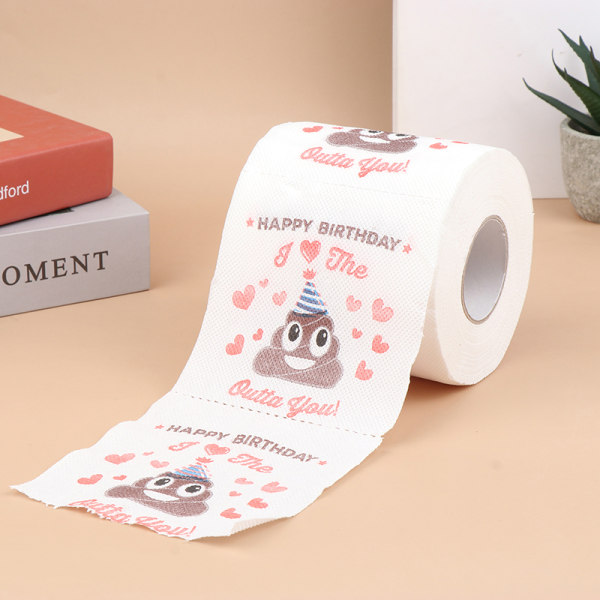 1Rulle Funny Toilet Paper Roll Fødselsdagsdekor Fødselsdagsgaver Jok