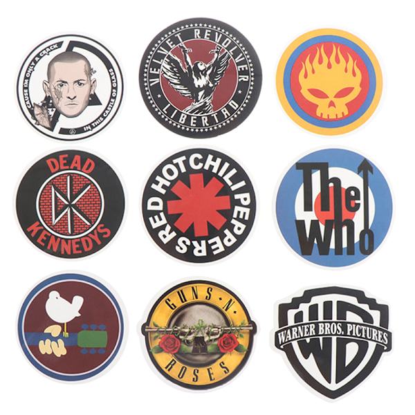 50 st Rock Band Sticker Graffiti Gitarr Laptop Skateboard Lugga