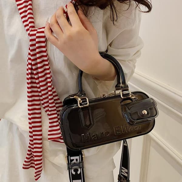 Transparent Axelväska Kuddeformad PVC Jelly Bag Utsökt M H