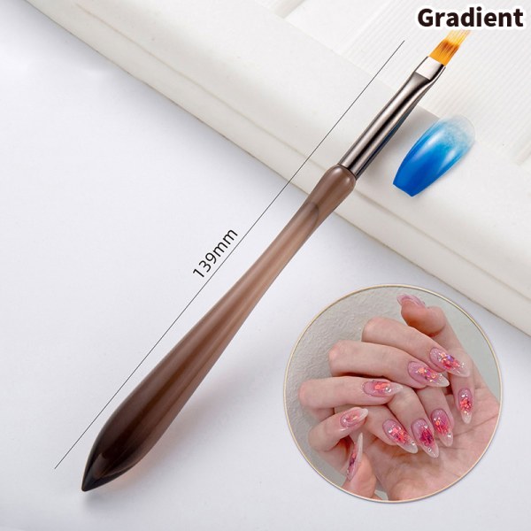 1 stk Nail Art Liner Brush Pen Akryl Håndtak Salon Bruker Nylon A5