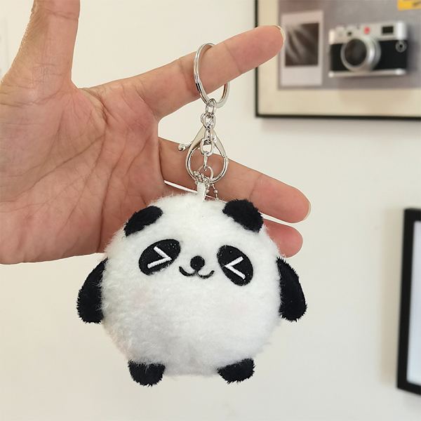 e Cartoon Panda Plyschleksak Liten minidockahänge Docka Key Chai A2