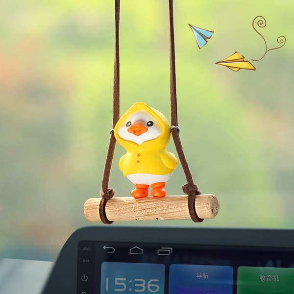 Sarjakuva ja animoitu autotarvikkeet Swinging Duck riipus Car Ac A1