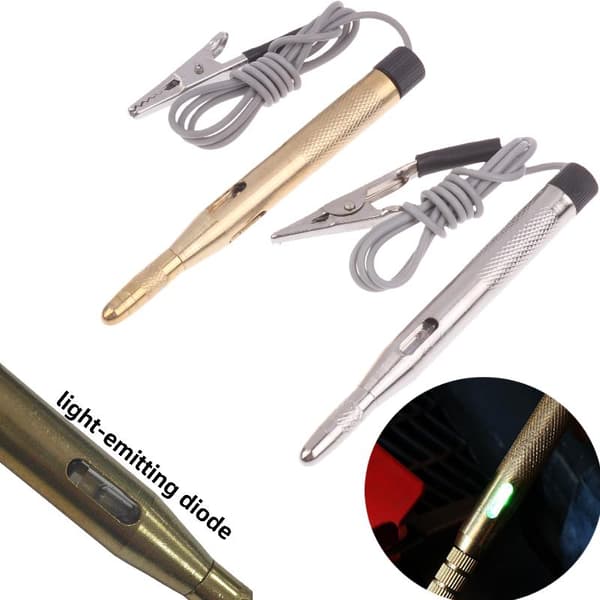 1/3 stk. Universal DC 6-24V Auto Bil Lys Kredsløbstester Lampe Vo Silver 1pcs