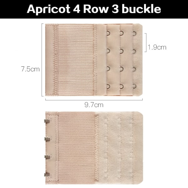 Dame BH Extension Strap Extenders Spenner Elastisk Extender Br 5(4R3H apricot)
