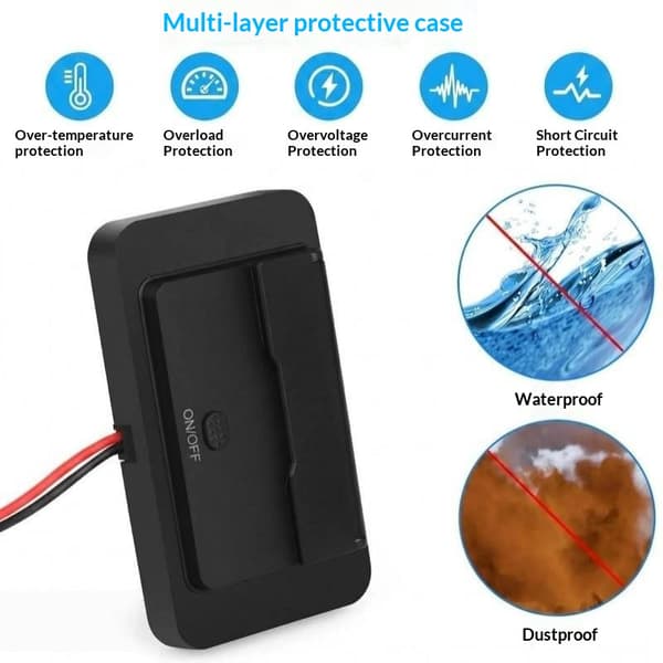 Billaderuttakadapter med bryter 4 porter QC30 hurtiglading A1